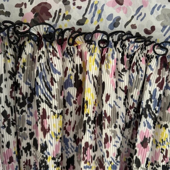 GANNI Egrite Floral Pleated Georgette Dress SMALL - Picture 5 of 5